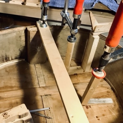 der fertige Gambensteg für die Gambe